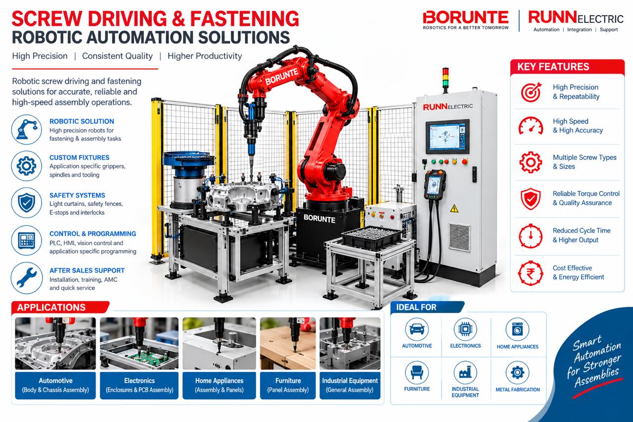Robotic screwdriving and fastening automation